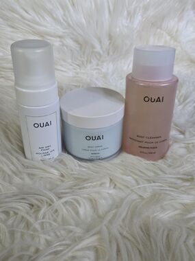 OUAI Body Crème & Cleanser Set - Light Blue & Soft Pink